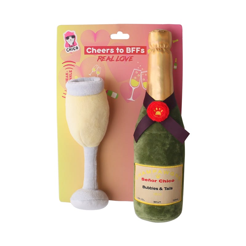 Champagne dog toy best sale