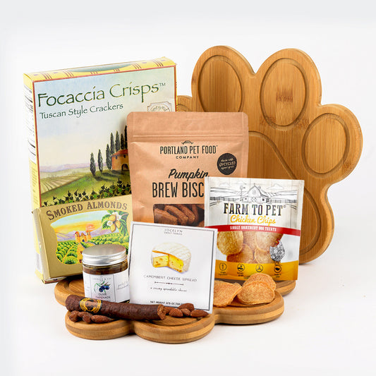 Paw'cuterie Gourmet Picnic Buddies Gift Basket for Pawrents & Pups