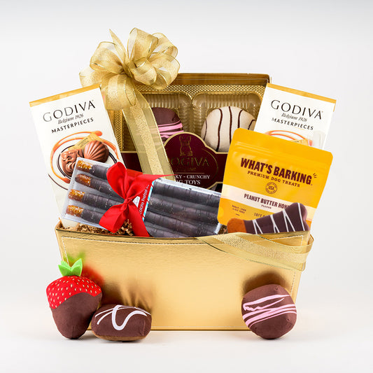 Sweet Companions Chocolate Buddies Gift Basket for Sharing with Your Furry Friend