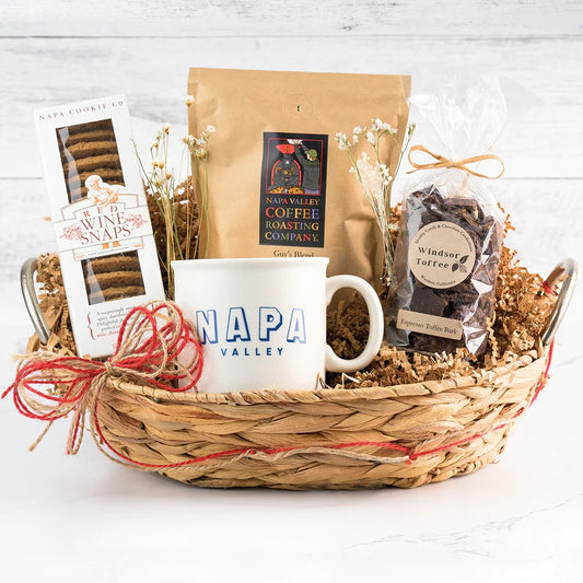 Napa Valley Coffee Roastery Gift Basket for Coffee Lovers and Their Pup