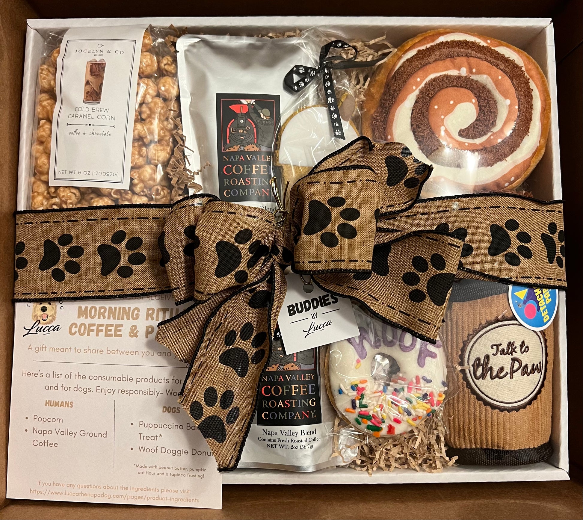 coffee and pawfee buddies by lucca gift box gift before it ships!