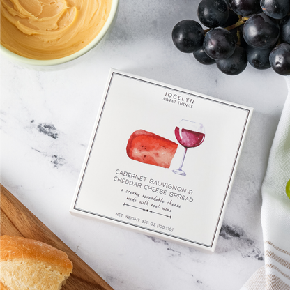 Cabernet Sauvignon Cheddar Cheese Spread by Jocelyn and Co.