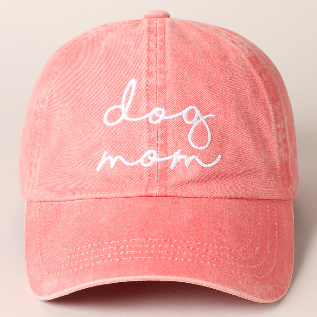 Dog Mom Embroidered Baseball Hat